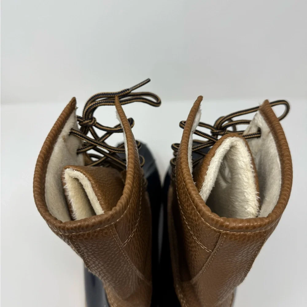 Sporto Women’s Boots Size 10 Faux Fur‎ Lining Blue Brown Exterior